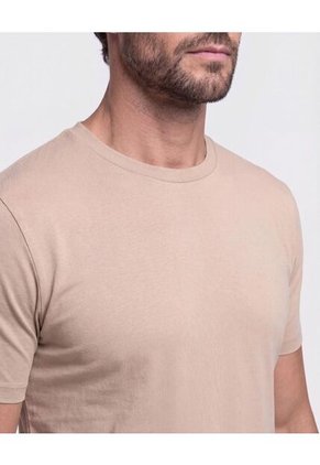 Camiseta Básica Cuello Redondo Para Hombre Café Patprimo