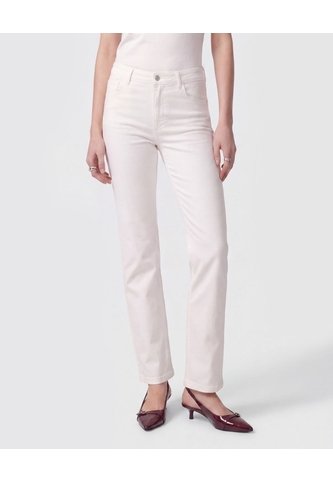 Jean Straight De Tiro Alto   Para Mujer Blanco Patprimo Patprimo