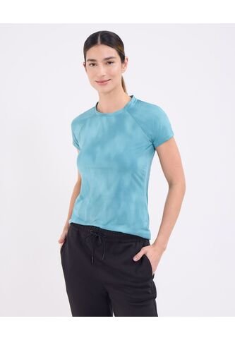 Camiseta Manga Corta Estampada   Para Mujer Azul Patprimo Patprimo