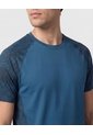 Camiseta Deportiva Con Detalle En Mangas   Para Hombre Azul Patprimo de Patprimo