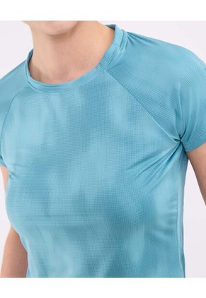 Camiseta Manga Corta Estampada Para Mujer Azul Patprimo