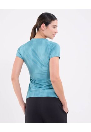 Camiseta Manga Corta Estampada Para Mujer Azul Patprimo