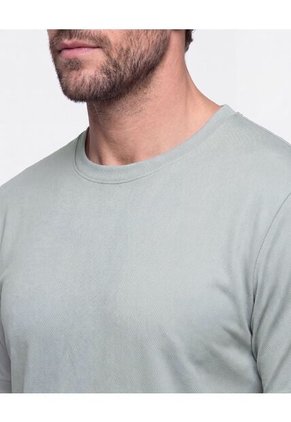 Camiseta Manga Corta Texturizada Para Hombre Verde Patprimo
