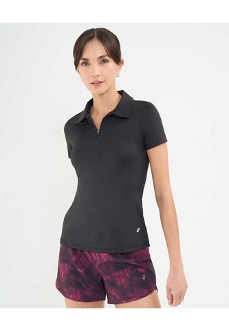Polo Deportiva Con Cierre  Para Mujer Negro Patprimo Patprimo