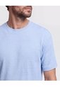 Camiseta Texturizada Cuello Redondo   Para Hombre Azul Patprimo de Patprimo