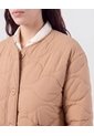 Chaqueta Acolchada Cuello Redondo   Para Mujer Café Patprimo de Patprimo