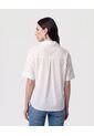 Camisa Manga Corta Con Bolsillo   Para Mujer Blanco Patprimo de Patprimo