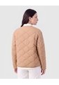 Chaqueta Acolchada Cuello Redondo   Para Mujer Café Patprimo de Patprimo