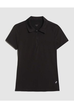 Polo Deportiva Con Cierre  Para Mujer Negro Patprimo