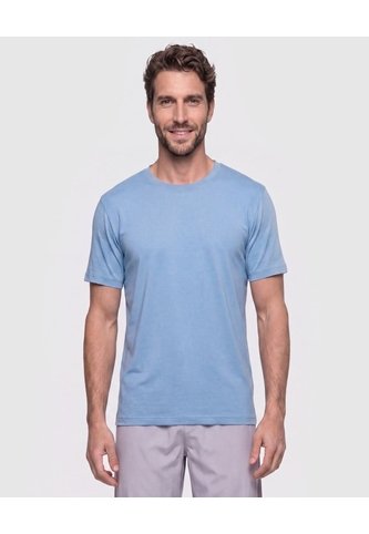 Camiseta Manga Corta Texturizada  Para Hombre Azul Patprimo Patprimo