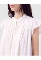 Blusa Cuello Alto Con Vuelos   Para Mujer Blanco Patprimo de Patprimo