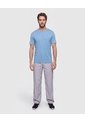 Camiseta Manga Corta Texturizada  Para Hombre Azul Patprimo de Patprimo