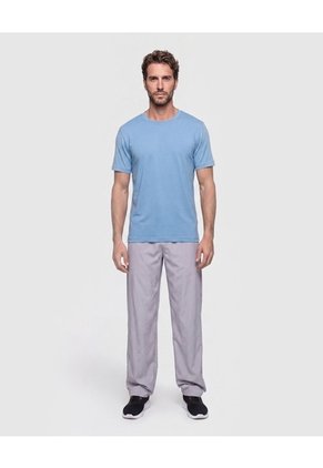 Camiseta Manga Corta Texturizada  Para Hombre Azul Patprimo