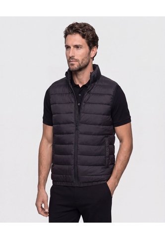 Chaleco Acolchado Cuello Alto   Para Hombre Negro Patprimo Patprimo