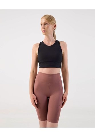Top Deportivo Acanalado  Para Mujer Negro Patprimo Patprimo