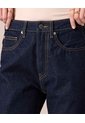 Jeans Straight Con Bota Doblada   Para Mujer Azul Patprimo de Patprimo