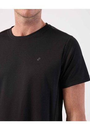 Camiseta Manga Corta Texturizada Con Cuello Redondo Para Hombre Negro Patprimo
