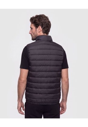 Chaleco Acolchado Cuello Alto   Para Hombre Negro Patprimo