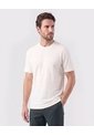 Camiseta Texturizada Cuello Redondo   Para Hombre Blanco Patprimo de Patprimo