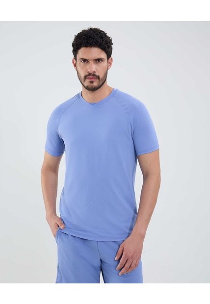 Camiseta Con Textura   Para Hombre Azul Patprimo