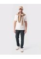 Camiseta Texturizada Cuello Redondo   Para Hombre Blanco Patprimo de Patprimo