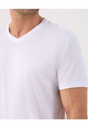 Camiseta Deportiva Unicolor   Para Hombre Blanco Patprimo