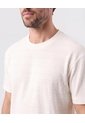 Camiseta Texturizada Cuello Redondo   Para Hombre Blanco Patprimo de Patprimo