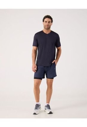 Camiseta Deportiva Unicolor   Para Hombre Azul Patprimo
