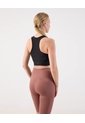 Top Deportivo Acanalado  Para Mujer Negro Patprimo de Patprimo