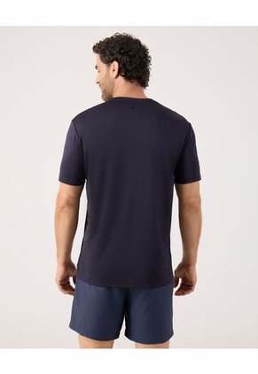 Camiseta Deportiva Unicolor   Para Hombre Azul Patprimo