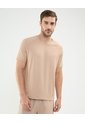 Camiseta Deportiva Cuello En V  Para Hombre Beige Patprimo de Patprimo