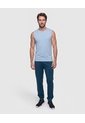 Camiseta Deportiva Unicolor   Para Hombre Azul Patprimo de Patprimo