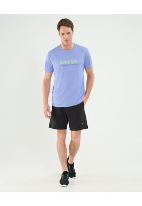 Camiseta Manga Corta Cuello Redondo Con Screen Para Hombre Azul Patprimo