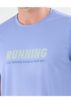 Camiseta Manga Corta Cuello Redondo Con Screen Para Hombre Azul Patprimo