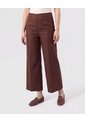 Pantalón Culotte Con Pretina Lisa   Para Mujer Café Patprimo de Patprimo