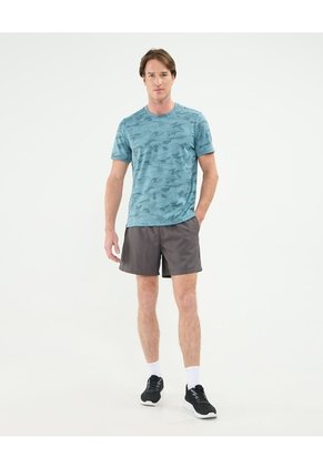 Camiseta Manga Corta Unicolor Texturizada Para Hombre Verde Patprimo