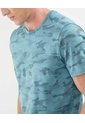 Camiseta Manga Corta Unicolor Texturizada  Para Hombre Verde Patprimo de Patprimo