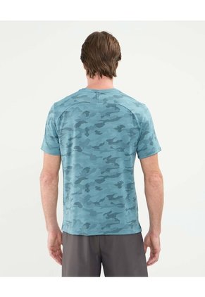 Camiseta Manga Corta Unicolor Texturizada Para Hombre Verde Patprimo