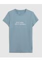 Camiseta Deportiva Con Estampado   Para Mujer Azul Patprimo de Patprimo