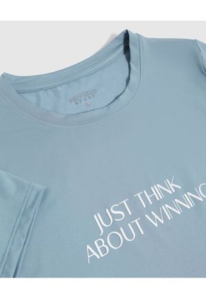 Camiseta Deportiva Con Estampado Para Mujer Azul Patprimo