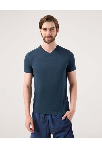 Camiseta Manga Corta Jaspeada  Para Hombre Verde Patprimo Patprimo