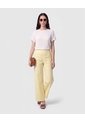Pantalón Bota Ancha Pretina Ancha   Para Mujer Amarillo Patprimo de Patprimo