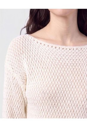 Saco De Punto Calado Para Mujer Blanco Patprimo