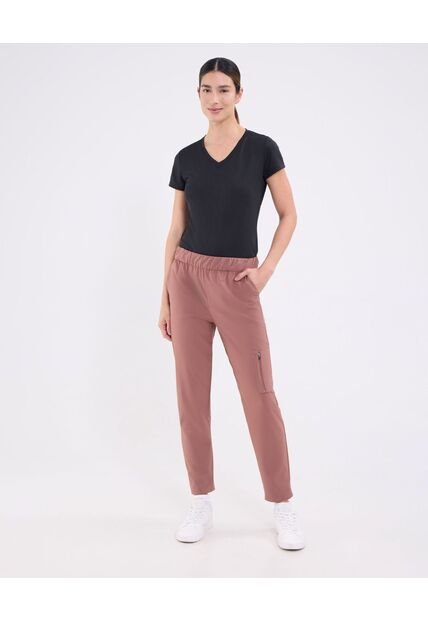 Pantalon Plano Unicolor   Para Mujer Café Patprimo