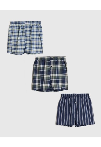 Pack X3 Bóxers Sueltos Estampados  X3 Para Hombre Negro Patprimo