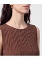 Blusa Textura Plisada   Para Mujer Café Patprimo de Patprimo