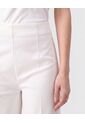Pantalón Culotte Con Pretina Lisa   Para Mujer Blanco Patprimo de Patprimo