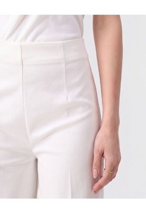 Pantalón Culotte Con Pretina Lisa Para Mujer Blanco Patprimo