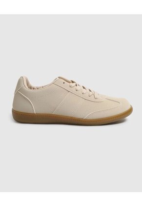 Tenis Casuales Con Suela De Goma Para Mujer Beige Patprimo