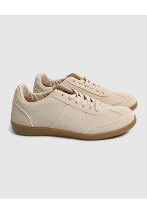 Tenis Casuales Con Suela De Goma Para Mujer Beige Patprimo